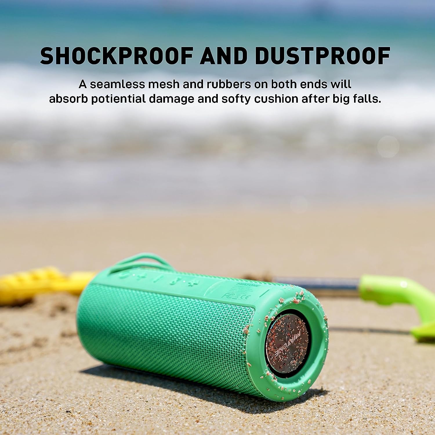Miatone Boombox Outdoor Portable Bluetooth Speakers Wireless Speaker Waterproof - Green