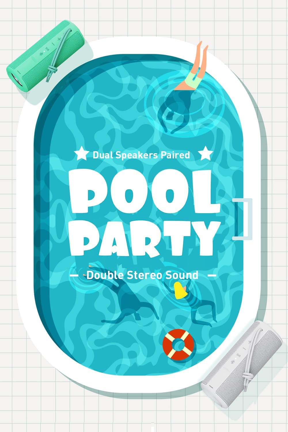 Miatone Boombox Outdoor Portable Bluetooth Speakers Wireless Speaker Waterproof - Green